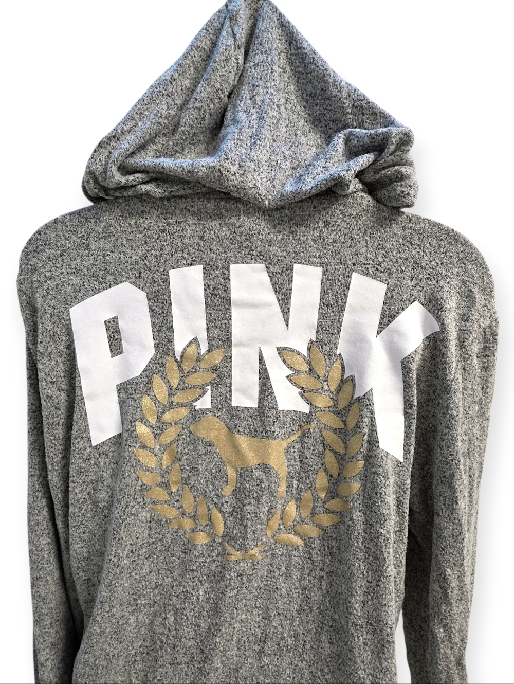 Victoria's Secret PINK Heather Gray Full-Zip Hoodie